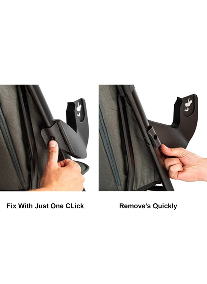 Aer/Aer+ Car Seat Adapters – Universal Stroller Compatibility, Easy One-Click Attachment, Travel System Converter for Seamless Transfers – Black