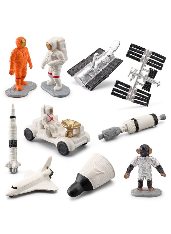 Simulation Astronaut Apollo Satellite Rocket Telescope Space Capsule Model Exploration Space Scene Ornaments-Color:BL-1137 Space 82g