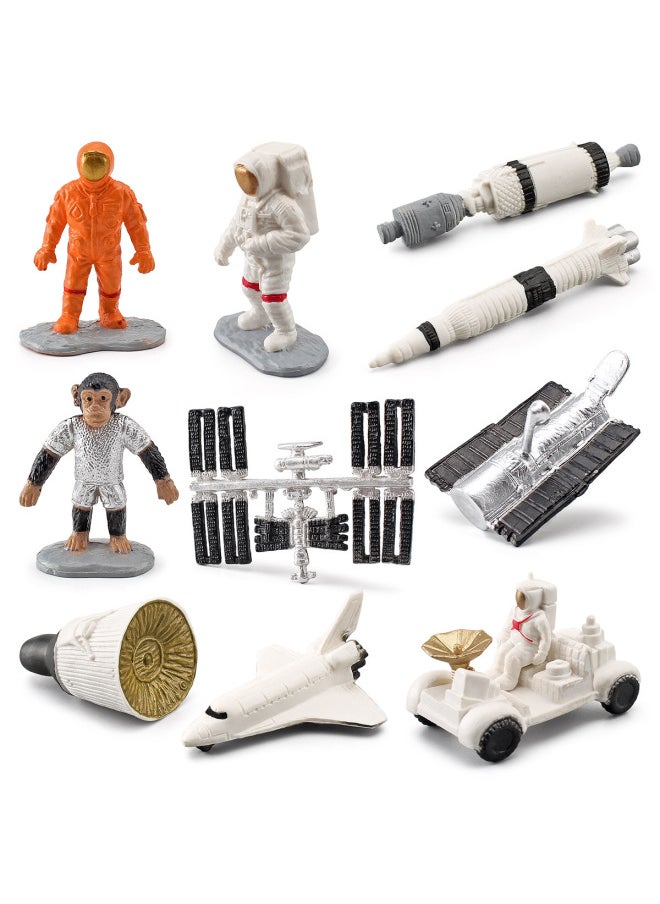 Simulation Astronaut Apollo Satellite Rocket Telescope Space Capsule Model Exploration Space Scene Ornaments-Color:BL-1137 Space 82g