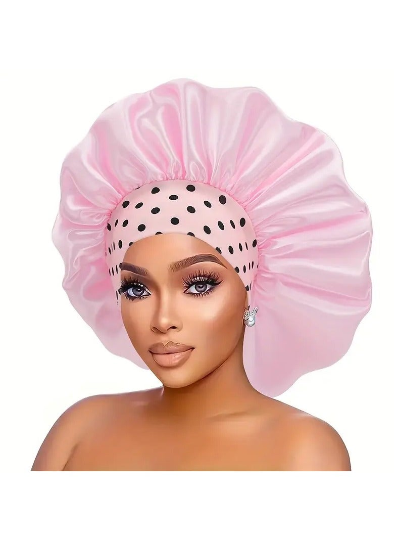 جلوسكي 1 قطعة من الساتان غطاء الشعر غطاء الشعر للنوم، غطاء الاستحمام، قابلة لإعادة الاستخدام العناية بالشعر غطاء النوم غطاء العناية بالشعر اليومي للنساء - Image 1