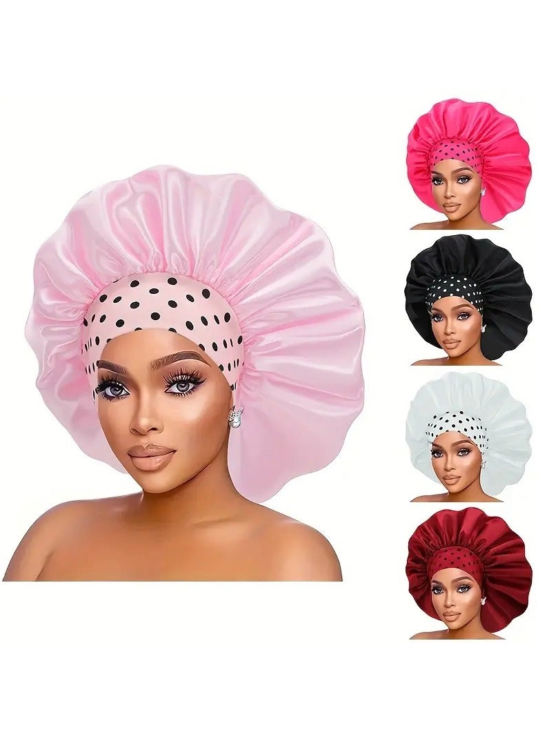 جلوسكي 1 قطعة من الساتان غطاء الشعر غطاء الشعر للنوم، غطاء الاستحمام، قابلة لإعادة الاستخدام العناية بالشعر غطاء النوم غطاء العناية بالشعر اليومي للنساء - Image 2