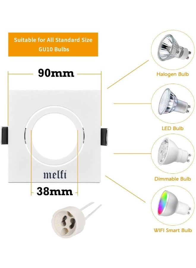 melfi Melfi Square Ceiling Spot Adjustable Fixture With Sleek Square Frame For Modern Interiors - Efficient, Easy Installation, Ideal For Living Room, Kitchen, And Office  - Image 3