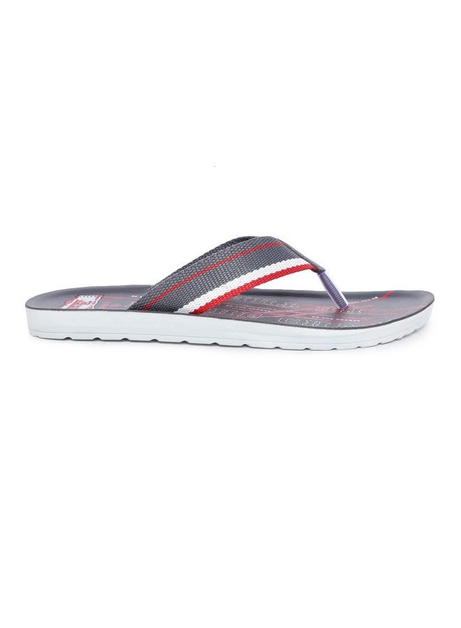 Paragon PARAGON PUK2209G Stylish Slippers for Men | Comfortable, Breathable & Durable Sandals with Soft Cushioned Footbed | Easy Wear Slip On | Easily Washable | Ideal for Outdoor Use Grey-Orange - Image 3