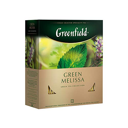 Greenfield Green Melissa Green Tea Collection Finely Selected Speciality Tea 100 Double Chamber Teabags With Tags in Foil Sachets - Image 5