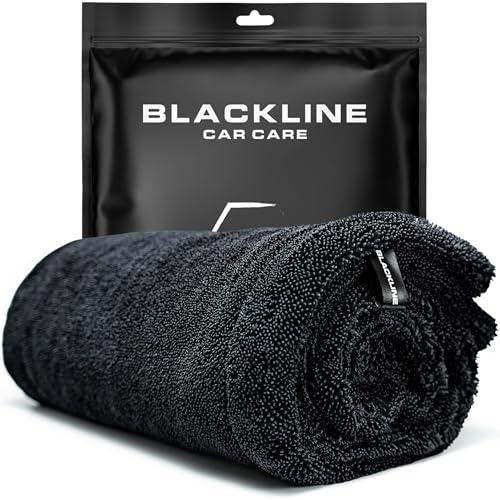 Blackline Car Drying Towel - 2ft x 3ft XL, Popular Pick Among Detailing Pros - 1300 GSM Microfiber - Absorbs Over 8lbs of Water - Leaves No Streaks, Spots or Scratches - Dries an Entire Vehicle - Image 1