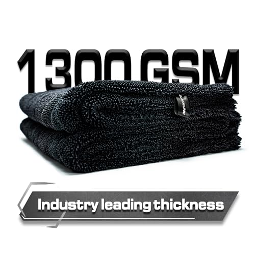 Blackline Car Drying Towel - 2ft x 3ft XL, Popular Pick Among Detailing Pros - 1300 GSM Microfiber - Absorbs Over 8lbs of Water - Leaves No Streaks, Spots or Scratches - Dries an Entire Vehicle - Image 4