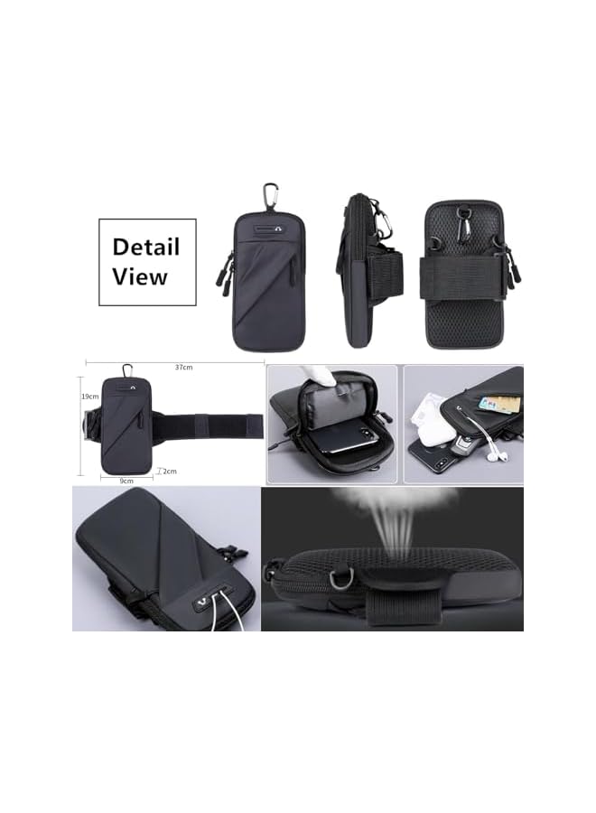 Green Tiger New Arm Band for Phone for Running, Cell Phone Pouch with Adjustable Elastic Band, Waterproof Armband Cell Phone Holder for Running, Walking, Hiking, Biking (gray) - Image 2