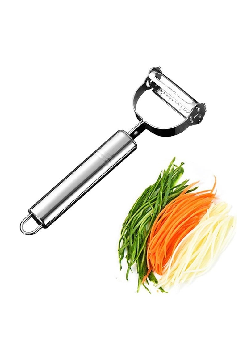 2 in 1 Peeler, Stainless Steel Peeler, Kitchen Gadgets Kitchen Vegetable Fruit Scraper  - Image 4