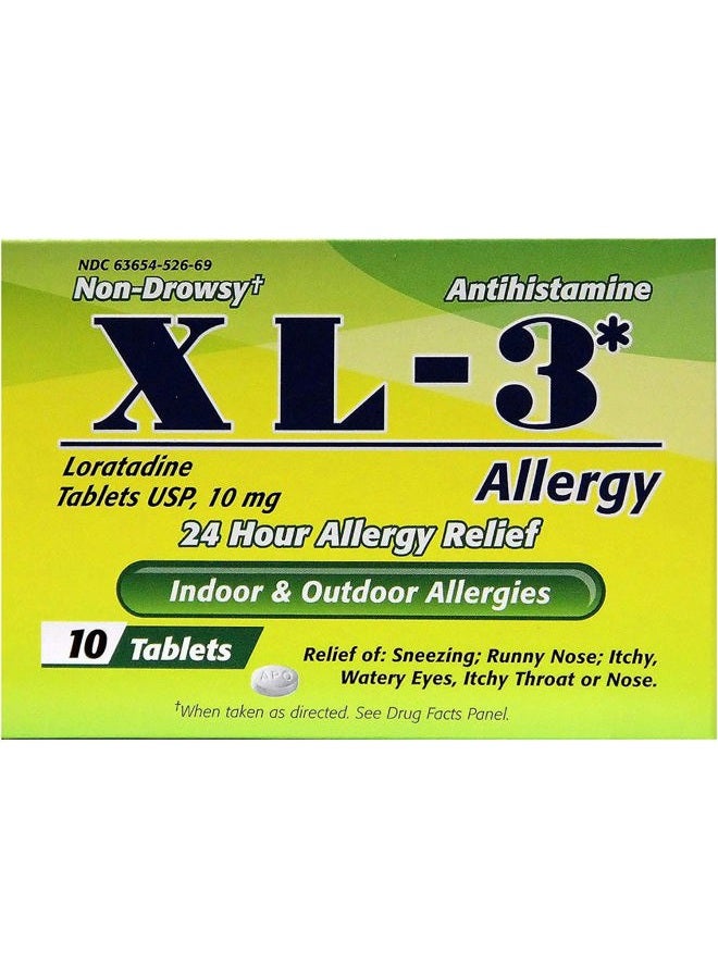 XL-3 Allergy, 24 Hour Allergy Relief, 2-Pack with 10 Tablets Each, 2 Boxes - Image 2