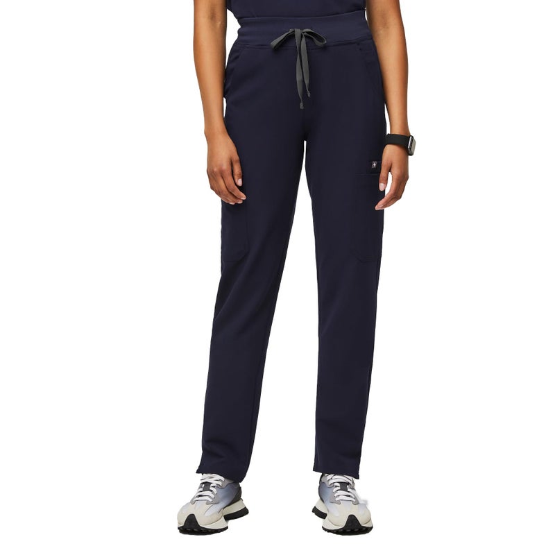 FIGS YOLA High Waisted Skinny Scrub Pants for Women Navy Regular S