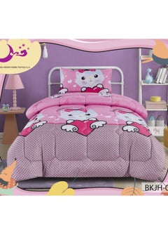 3-Piece  Comforter Set Microfiber Single Size 160 x210 cm Multicolor