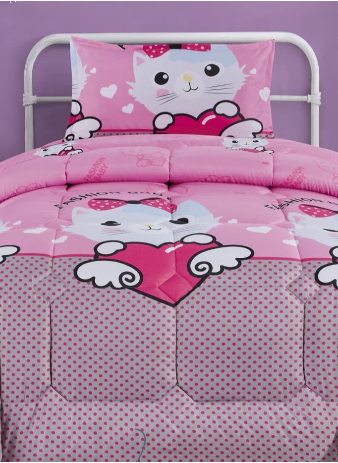 Moon - 3-Piece  Comforter Set Microfiber Single Size 160 x210 cm Multicolor - Image 1