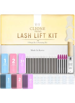 CLIONE PRIME Lash Lift Kit - 97 Pcs Eyelash Lift Kit, 15 Times Use Eyelash Perm Kit, Suitable for Salon & Home Use - Professional Korean Semi Permanent Curling Perming Wave Kit 