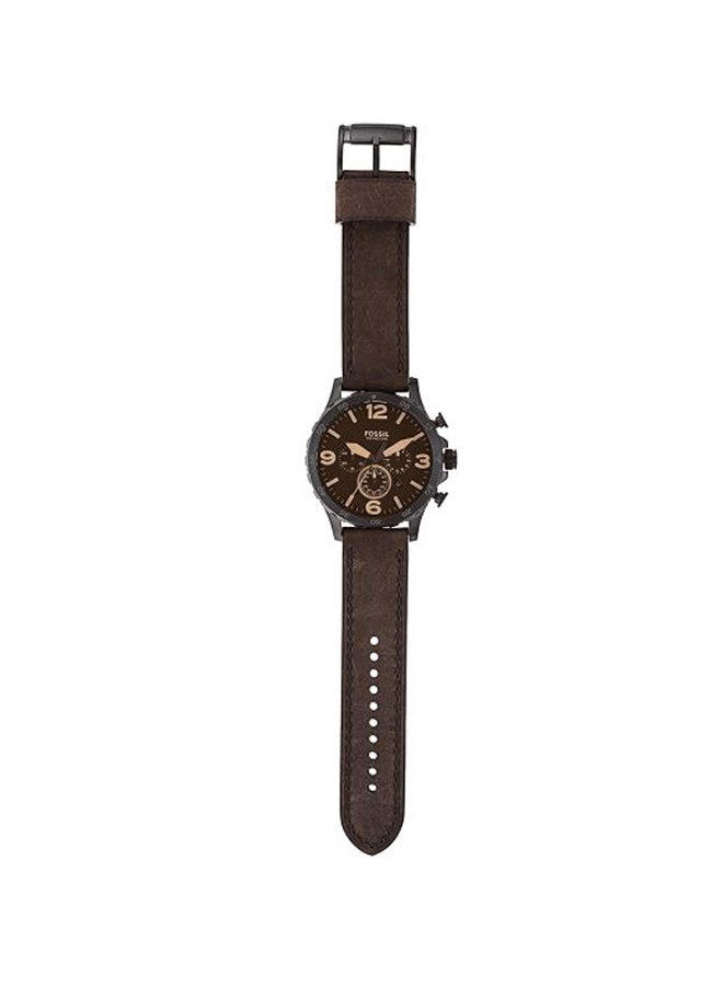 FOSSIL Men Nate Water Resistant Chronograph Watch JR1487 - 50 mm - Brown - Image 5