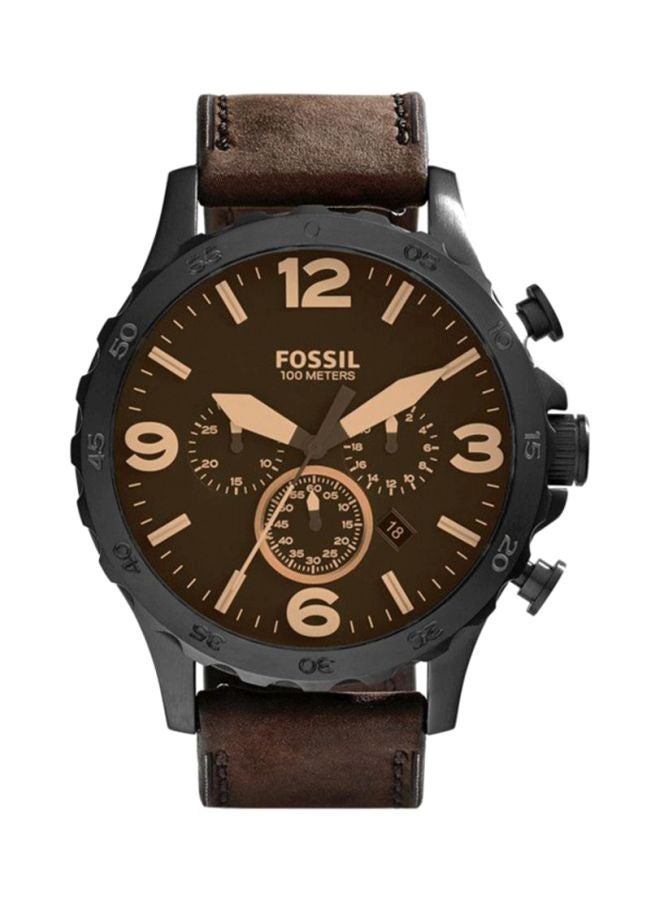 FOSSIL Men Nate Water Resistant Chronograph Watch JR1487 - 50 mm - Brown - Image 1