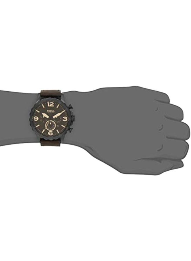 FOSSIL Men Nate Water Resistant Chronograph Watch JR1487 - 50 mm - Brown - Image 4