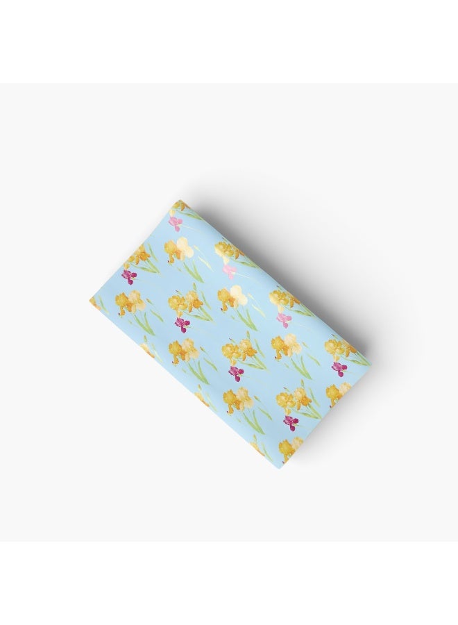Findz Floral Print Paper Gift Wrap - 70x200 cms - Image 2