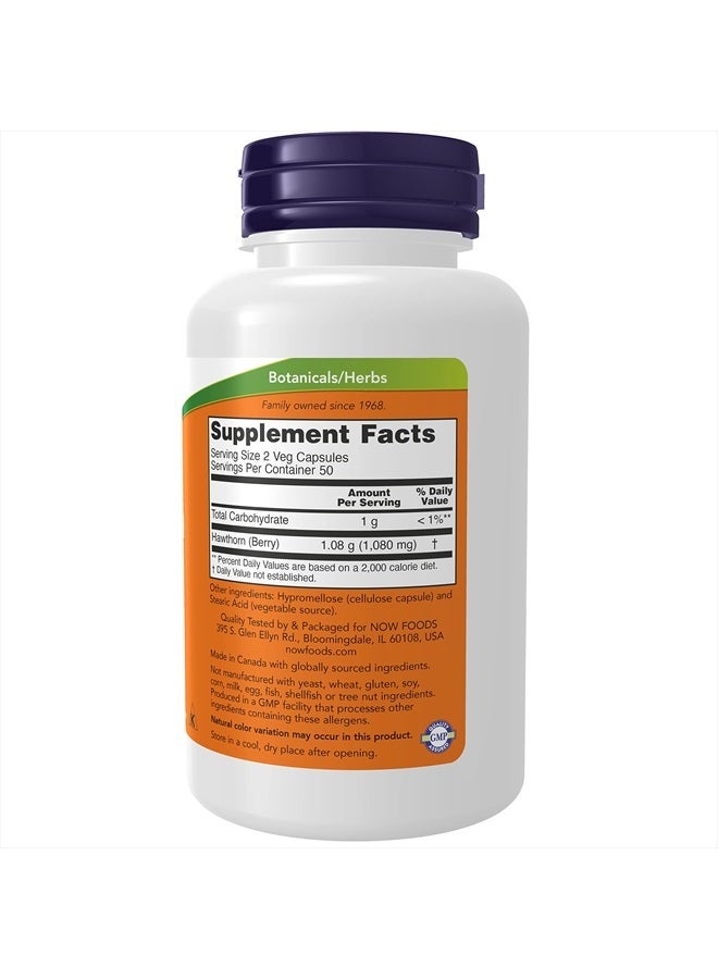 now Foods Hawthorn Berry 540 mg, 100 Veg Capsules (Pack of 2) - Image 2