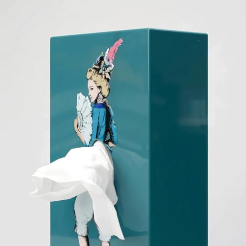 PLAYABLE ART Flying Skirt® Tissue Box - The Original Award-Winning Lady Skirt Design, Resin Pop Art, Weighted Metal Base, Made in Korea, Premium Gifts & Novelty Home Decor by Spextrum (Marie) - Image 4