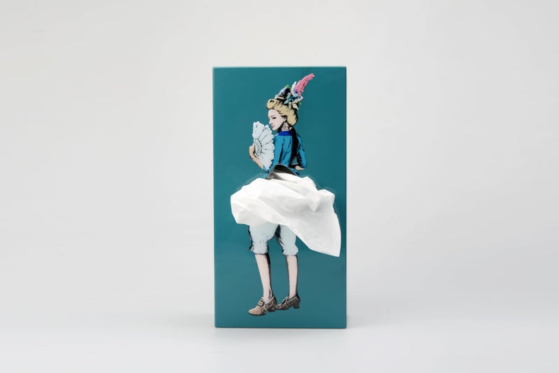 PLAYABLE ART Flying Skirt® Tissue Box - The Original Award-Winning Lady Skirt Design, Resin Pop Art, Weighted Metal Base, Made in Korea, Premium Gifts & Novelty Home Decor by Spextrum (Marie) - Image 2