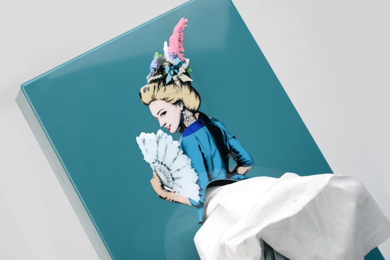 PLAYABLE ART Flying Skirt® Tissue Box - The Original Award-Winning Lady Skirt Design, Resin Pop Art, Weighted Metal Base, Made in Korea, Premium Gifts & Novelty Home Decor by Spextrum (Marie) - Image 3