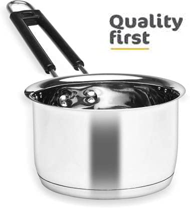 Stephy Stainless Steel Induction Sauce Pan 28 cm and 2.5 LTR. with Black Bakelight Handle - Image 4