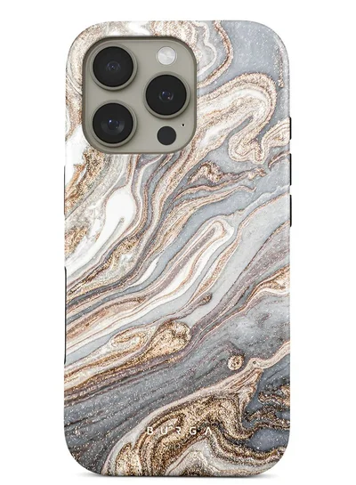 BURGA iPhone 16 Pro  Case, 2 Piece Hard Shell + TPU Interior, Shock Absorption, All Port Accessible, Raised Bezel For Screen & Camera Protection, Never Fading HQ Print, Gentle Wind