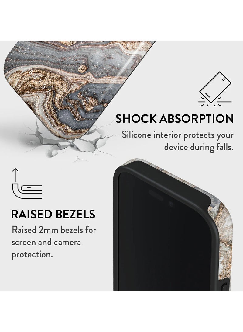 BURGA iPhone 16 Pro  Case, 2 Piece Hard Shell + TPU Interior, Shock Absorption, All Port Accessible, Raised Bezel For Screen & Camera Protection, Never Fading HQ Print, Gentle Wind - Image 4
