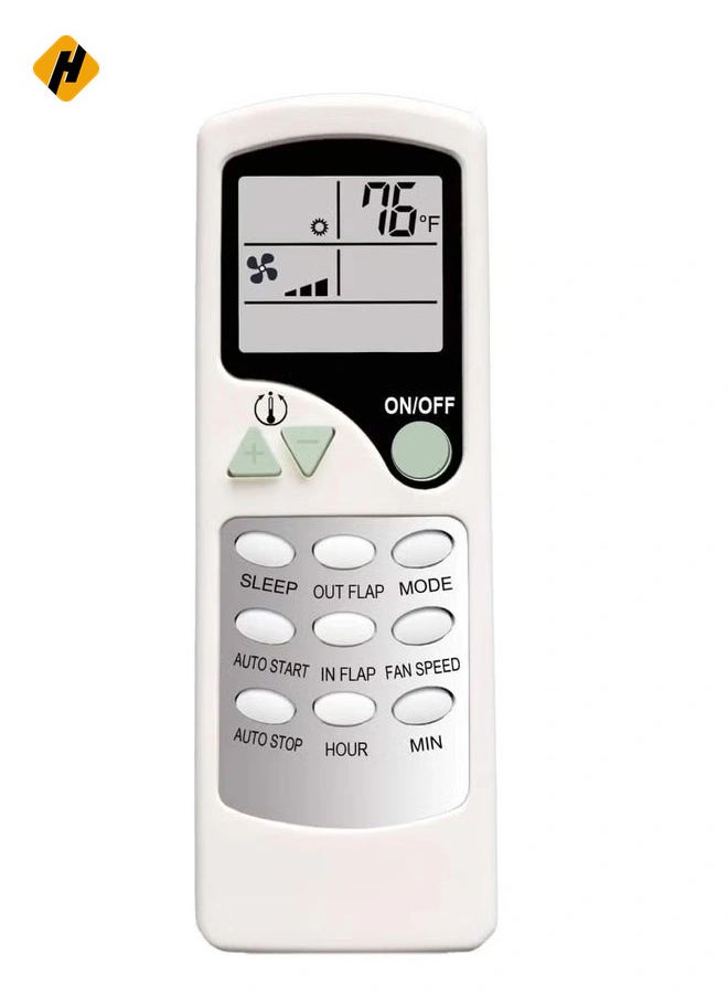 HuHa - Replacement Remote Control for Quietside Turbo Air Con & Celera Air Conditioner Models (ZHF/LW-17 Series, TAS-18VH, TAS-24VH) with Battery - Image 1
