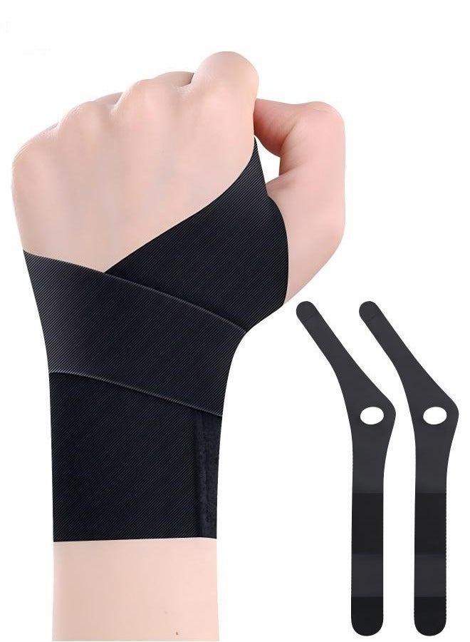 زو تشن زوج واحد من دعامة المعصم، دعامة معصم زندية مرنة فائقة النحافة لتمزق الرباط الصليبي الخلفي، أربطة معصم لإصابات الاستخدام المتكرر للمعصم، دعامة معصم لتخفيف آلام متلازمة النفق الرسغي والتهاب الأوتار، تناسب كلا المعصمين - Image 1