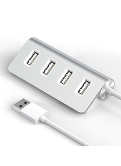 ESSAGER 4 in 1 USB2.0 Hub , 4 Ports USB Charging Extender Data Hub Splitter Extension,for Laptop, PC, Computer, USB Devices Super Compatible, 5Gbps Data Transfer Speed Grey  - Image 1