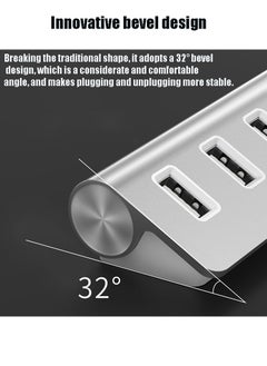 ESSAGER 4 in 1 USB2.0 Hub , 4 Ports USB Charging Extender Data Hub Splitter Extension,for Laptop, PC, Computer, USB Devices Super Compatible, 5Gbps Data Transfer Speed Grey  - Image 3
