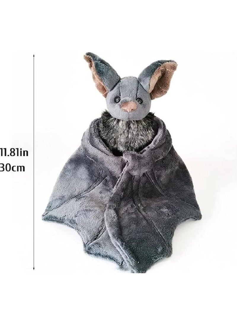 Generic - Bat Plush Toys, 12 inches Stuffed Animals Plush Doll, Creepy Goth Bat Stuffed Animal Lifelike Bats Toys, Grey - Image 1