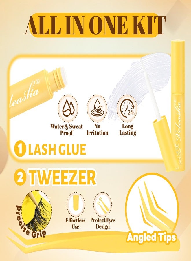Veleasha Lashes Kit Manga Spiky Eyelashes Anime False Eyelash Kit 14 Pairs - Image 5