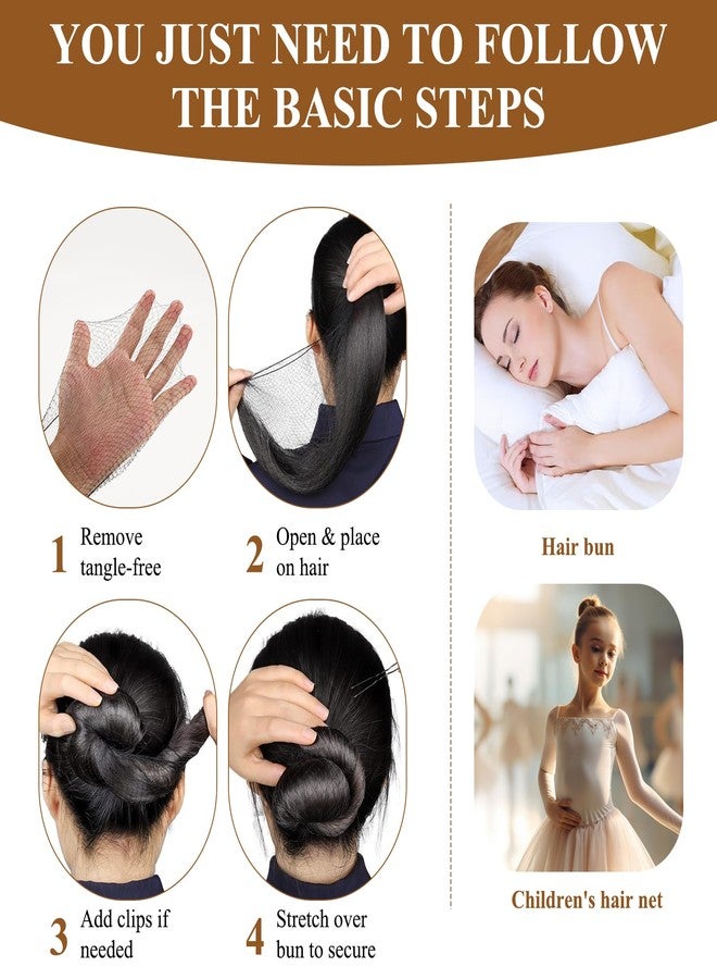 LUODAKA 4 Pcs Silk Press Wrap and 20 Pcs Hair Nets,Soft Reusable Crocheted Sleep Hair Wrap Net for Silk Press, Sleeping, Shower, Makeup, Bun Hold（Black） - Image 5