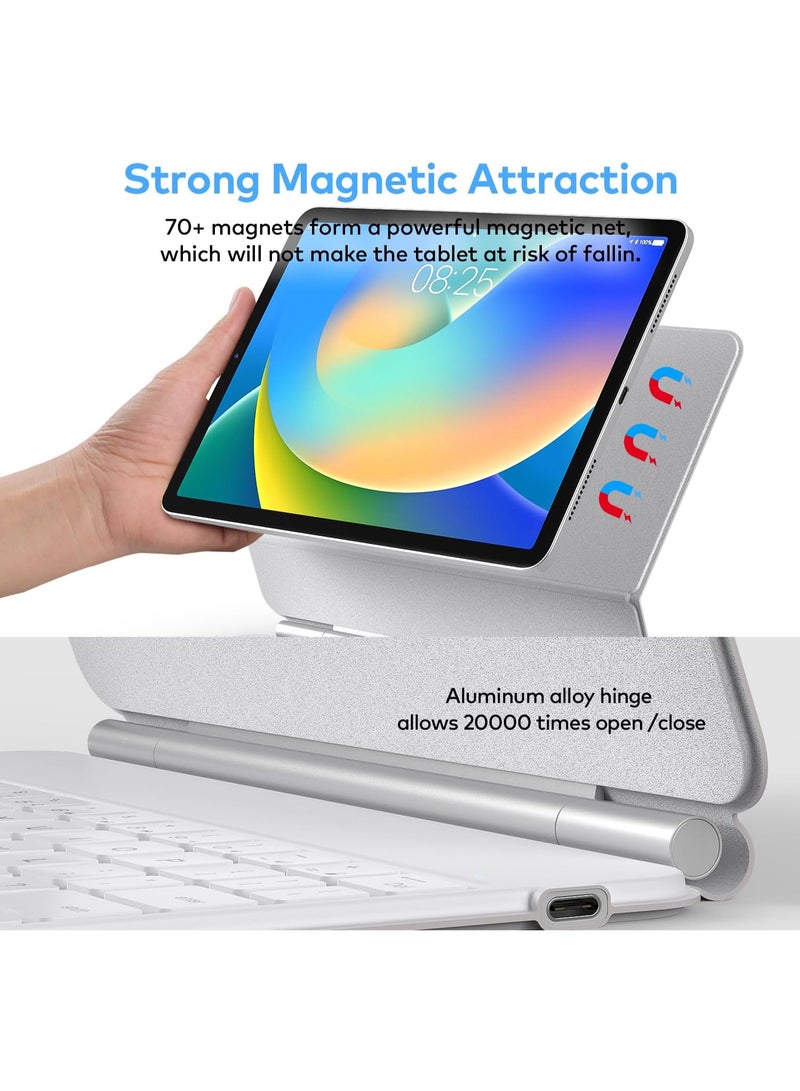 Magic Style Keyboard with Multi-Touch Trackpad - Floating Cantilever Stand - Magnetic Case for iPad 10.9 Inch 10th / 11th Gen, Keyboard Case for iPad 10th Gen 2022 and 11th Gen (A16, 2025) . - Image 3
