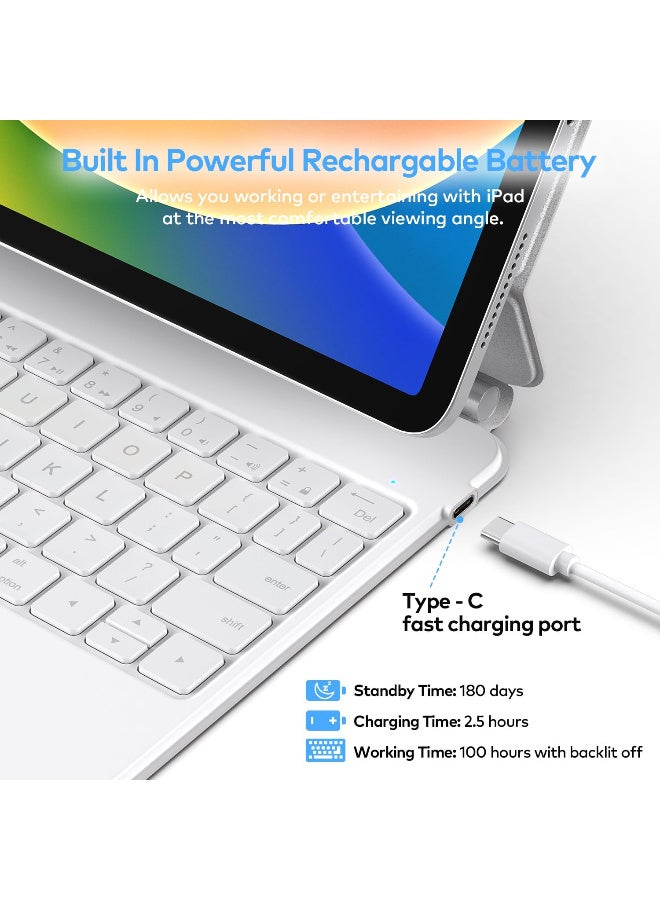 Magic Style Keyboard with Multi-Touch Trackpad - Floating Cantilever Stand - Magnetic Case for iPad 10.9 Inch 10th / 11th Gen, Keyboard Case for iPad 10th Gen 2022 and 11th Gen (A16, 2025) . - Image 5