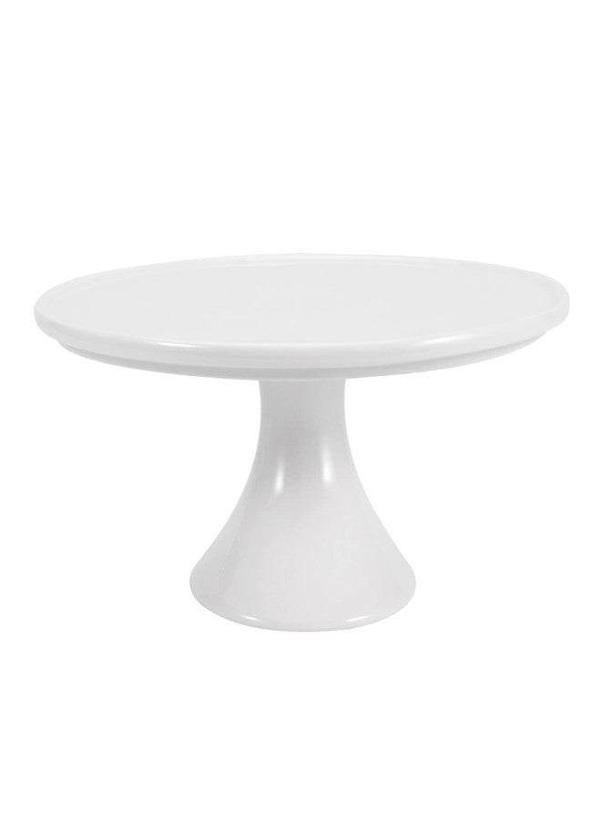 Restynic 9-Inch Round White Porcelain Cake Stand - Show Off Your Desserts, Celebrate in Style, Perfect for Holiday Gatherings, Weddings & Parties - Image 1