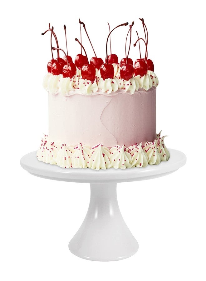 Restynic 9-Inch Round White Porcelain Cake Stand - Show Off Your Desserts, Celebrate in Style, Perfect for Holiday Gatherings, Weddings & Parties - Image 3