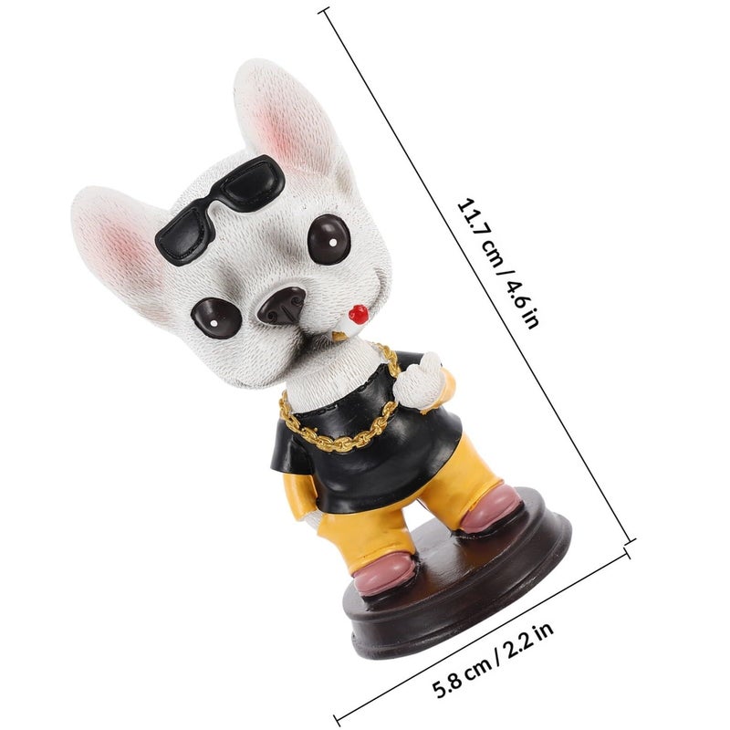 Resin Cute Bobble Head Dog Figurine Car Dashboard Decor Home Accent Gift - Image 2