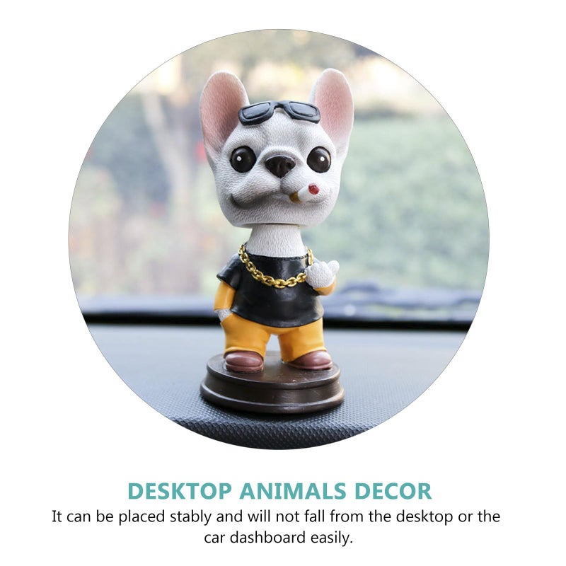 Resin Cute Bobble Head Dog Figurine Car Dashboard Decor Home Accent Gift - Image 5