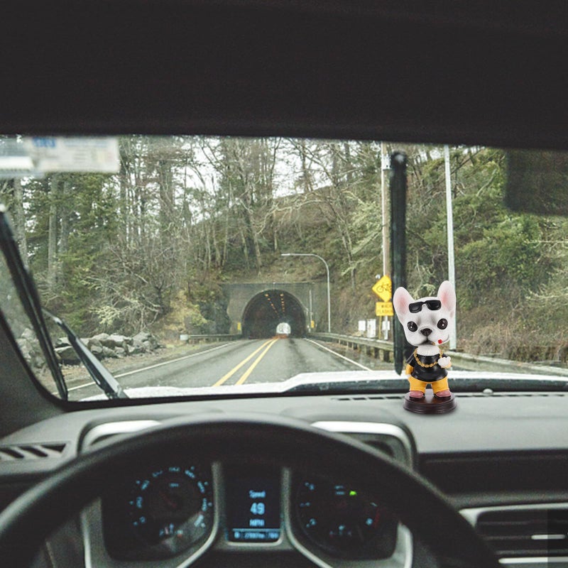 Resin Cute Bobble Head Dog Figurine Car Dashboard Decor Home Accent Gift - Image 4