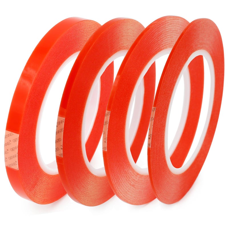 GENNEL 4pcs 2mm 3mm 5mm 10mm Clear Double Side Adhesive Tape for Mobile Phone LCD Screen Repair - Image 1