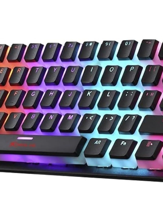 XTRIKE ME GK985P 60% Pudding Gaming Mechanical Keyboard - Blue Switches - Rainbow LED Lighting - PBT Key Caps - English Only Keys, USB - Image 1