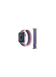 Apple Watch 45mm 44mm 42mm Rainbow Color Milanese Mesh Stainless Steel Magnetic Closure Band Compatible with iWatch Series 7/SE/6/5/4/3/2/3