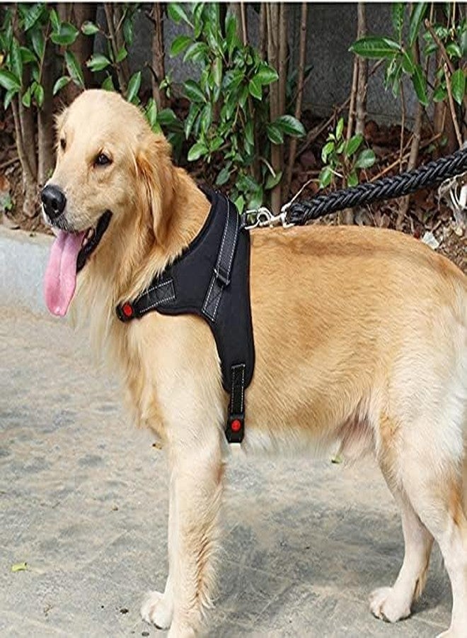BohoBark Large Dog Collar Nylon Collar Leash Set Handmade Strong Bully Dog Shepherd Pet Product Pet Collar Lead Dog Nylon Strap Balck - Image 3