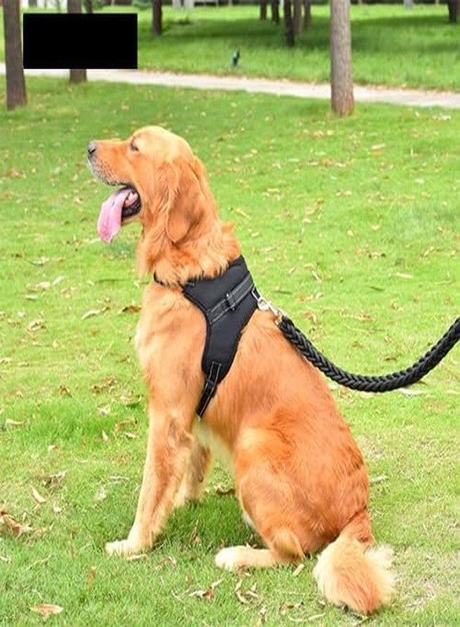 BohoBark Large Dog Collar Nylon Collar Leash Set Handmade Strong Bully Dog Shepherd Pet Product Pet Collar Lead Dog Nylon Strap Balck - Image 2