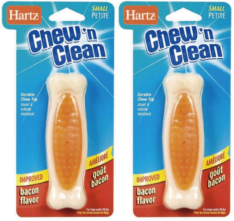 Hartz Chewn Clean Tuff Bone Bacon Flavored Small Dog Toy Pack of 22 - Image 2
