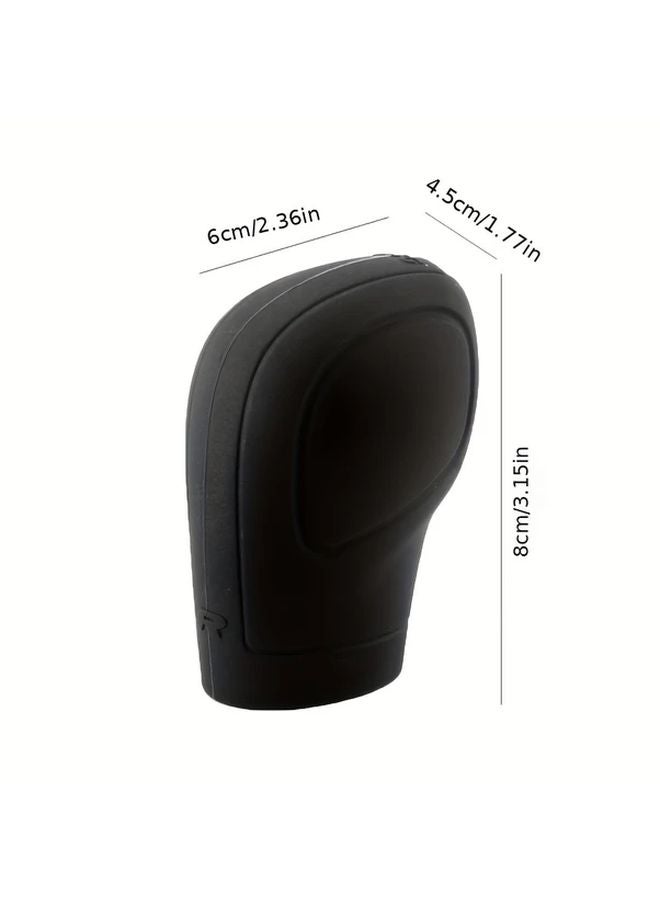 Black Soft Protective Silicone Cover for Car Gear Shifter Upgrade - Image 2