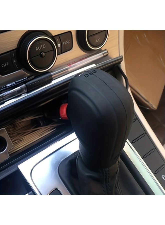 Black Soft Protective Silicone Cover for Car Gear Shifter Upgrade - Image 1
